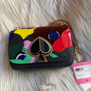 NWT KATE SPADE nicola beaded intarsia twistlock